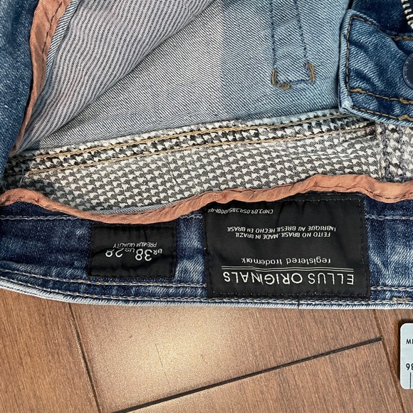 Ellus Originals Medium Blue straight Ripped Jeans - Picture 7 of 7